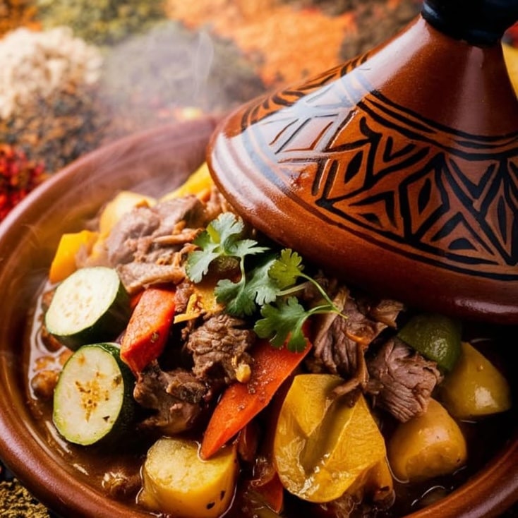 Tajine de bœuf aux légumes - Plat traditionnel marocain traiteur Remiremont
